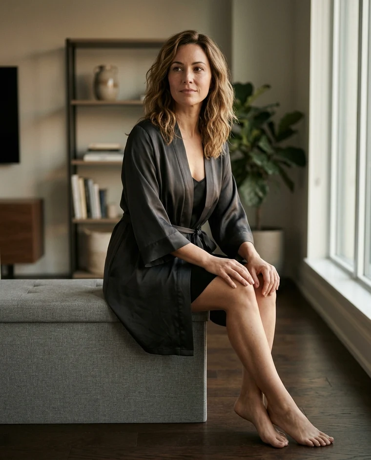 Editorial boudoir portrait of an adult model with a verified 18+ profile